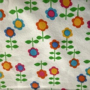 Timeless Treasures Mod Floral Flannel Fabric 1 yard + 17 inches x 44"W